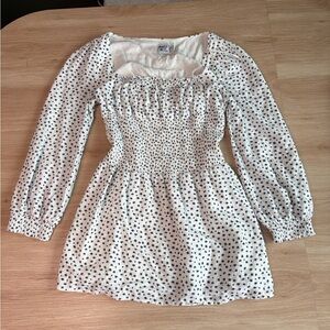 Princess Polly White and Black Patterned Dress